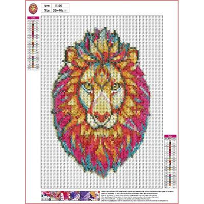 China Lion Full Drill Diamond Painting Red Diamond Painting Diy Cartoon Diamond Promotional Gifts for sale