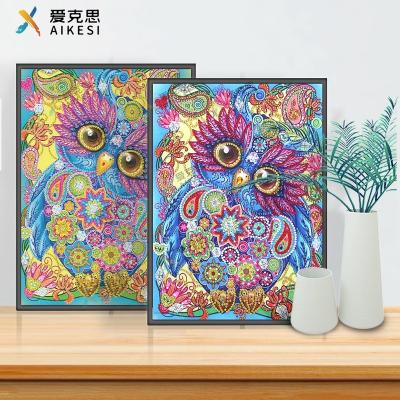 China Special Shaped Eco-friendly Diy Diamond Painting Cute Cartoon Owl Embroidery Diy Craft Cross Embroidery Mosaic Kit for sale