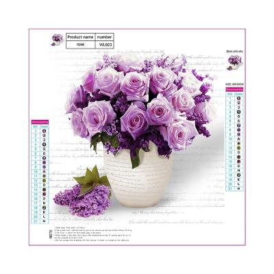 China Hot Sale Frameless 5D Diamond Painting Beauty 5D Diamond Painting Still Life Cartoon Flower 30*30cm for sale