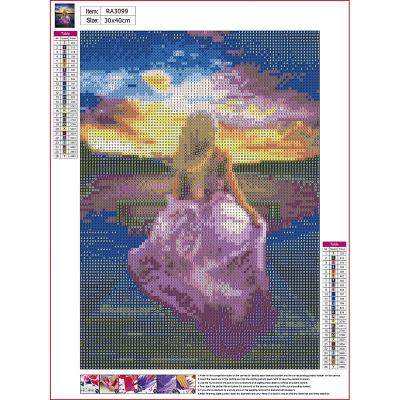 China Wholesale Home Decoration Diamond Painting Lady Full Square Cartoon Rhinestone European 5d Diy Embroidery Cross Stitch Kits for sale