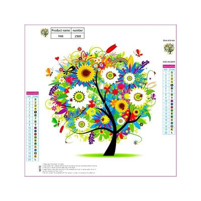 China Hot Selling Cartoon Still Life Flower Tree Art Diamond Painting Full Without Frame Diamond Painting for sale