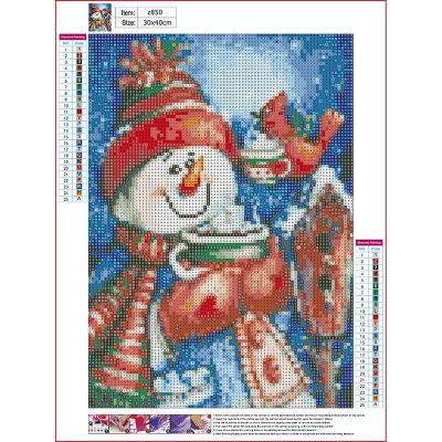 China New Cartoon Snowman Diamond Painting Diy Diamond Embroidery Kits Painting With Diamond Accessory Christmas Gift for sale