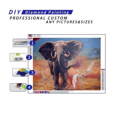 China Kids Hot Wild Animals Diy 5d Cartoon Elephant Diamond Painting Easy To Paint For Kids for sale