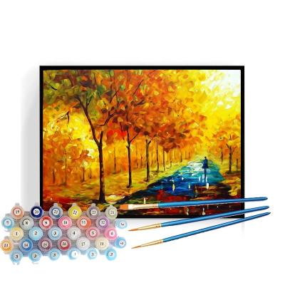 China Modern Modern Painting By Numbers Kit Handmade Custom Painting Canvas Art Oil Painting By Numbers for sale