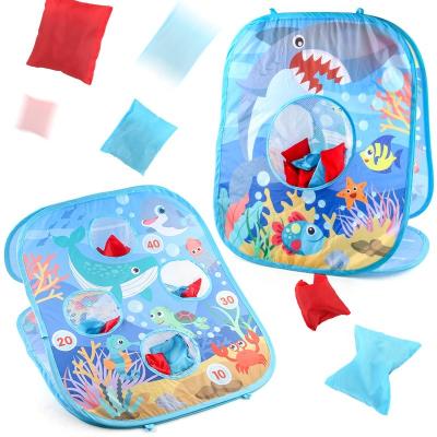 China Sports Toys Double Side Kids Sports Corn Hole Dart Board Game Target Throwing Bean Bag Toss Game Sandbag Toys for sale