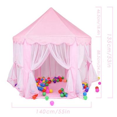 China Girls Play Indoor Tent Pink Tent Fashion Girls Pretend Princess Pink Castle Toys Camping Tent Kids Play House for sale