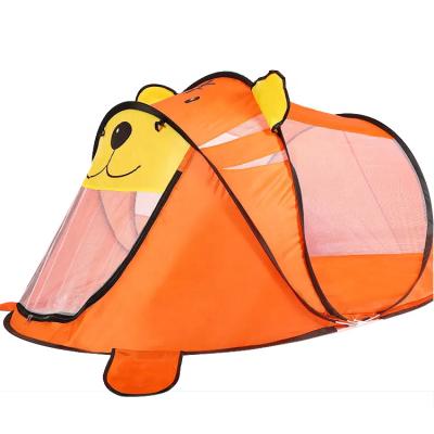 China Polyester Cartoon Camping Hutch Tent Tiger Design Kids Pop Up Play Beach Cute Animal Tent for sale