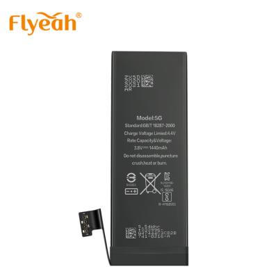 China Mobile Phone Total Capacity 3.82V 5.45Whr 1600mAh Li-ion Polymer Mobile Phone Battery For iPhone 5g for sale