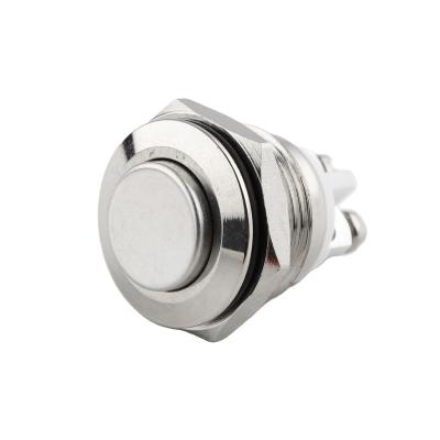 China XCE 16mm High Head 1NO Screw Terminal Stainless Steel Momentary Metal Push Button Switch Self-reset Waterproof IP 65 for sale