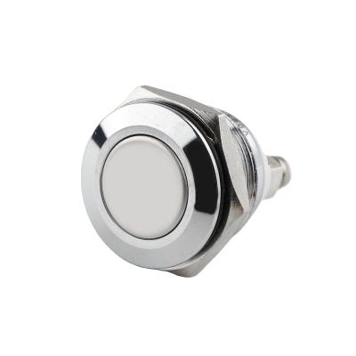 China XCE 16mm Flat Head 1NO Screw Terminal Stainless Steel Metal Push Button Switch Momentary Self-resetting Waterproof IP 65 for sale