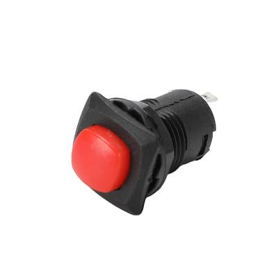 China PC XCE 12mm Momentary/Latching 1NO 3A 125VAC 1.5A 250VAC Pin Terminal Plastic Push Button Switch DS-426 DS-425 for sale