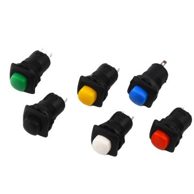 China PC Factory Direct Sale XCE 12mm Momentary/Latching 1NO 2 Pin Terminal Gamepad\Arcade Plastic Push Button Switch for sale