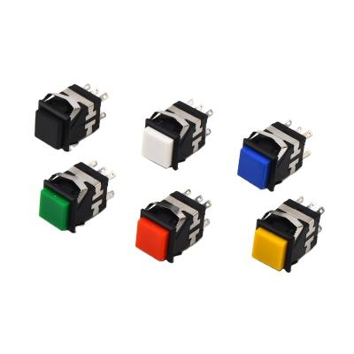 China Plastic PC XCE KD2-24 17MM 2NO2NC Momentary/KD2 Self-reset Push Button Switch With Head 6 Square Pins 3A 250VAC/6A 125VAC for sale