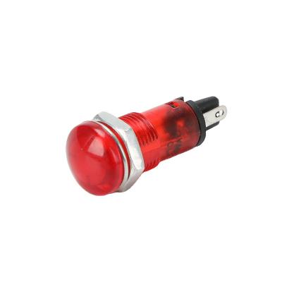 China XCE 10mm Plastic Warning Light Signal Lamp With Pin Terminal Domed Head Red Yellow Green 2V 6V 12V 24V 36V 48V 110V 220V 10mm for sale