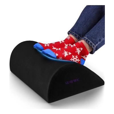 China Hot Sale Anti-bacteria Comfort Office Foot Rest For Under Desk Ergonomic Memory Foam Foot Stool Pillow For Work Gaming Computer Desk for sale