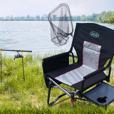 China Adjustable Outdoor Folding Camping Chairs Lounge Headrest Cup Holders Cargo for sale