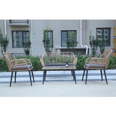 China Wicker Rattan Patio Eetkamer Set Bistro Sets Tuin Stoel Zitplaats Groepsgesprek Te koop