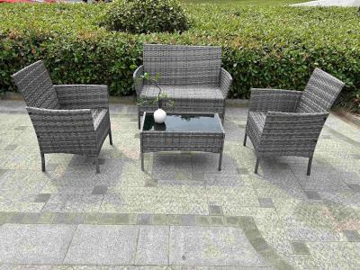 China 4 zitplaatsen Rattan tuin tafel en stoelen Wicker tafel stoelen Tuinmeubels Set Te koop