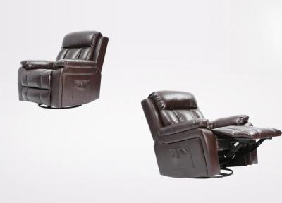 China PU Leather Manual Reclining Chair Modern Swivel Stretch Recliner Chair 96x101x102CM for sale