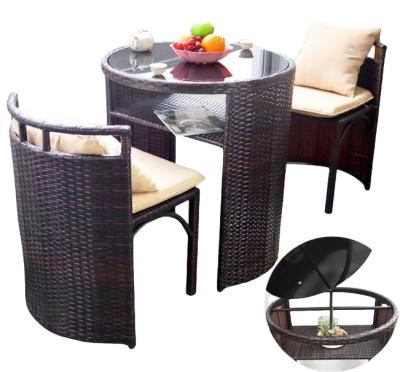 China Patio Rattan Dining Table Set  Luxury Garden Restaurant Chair Furniture for sale