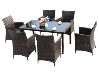 China 6 Seater Wicker Rattan Coffee Dining Table Villa Hotel Handmade Rattan Tabletop for sale