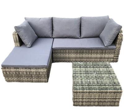 China Patio Outdoor Wicker Furniture Sofa PE Rattan Garden Sofa Lightweight Patio Sofa for sale