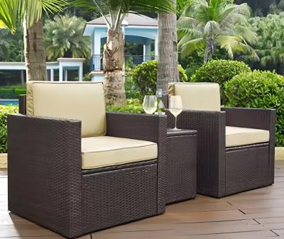 China 3PCS 2 lugares Sofá de Jardim de Ratan Set de Área Livre Wicker de Canha Área Livre Patio Ratan pátio traseiro à venda