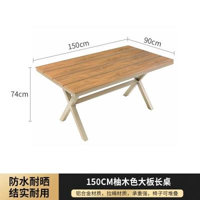 Chine Table et chaise extérieures balcon jardin ouvert cour imperméable loisirs extérieurs chaise créative à la corde de tir Table en bois en alliage d'aluminium en plastique à vendre