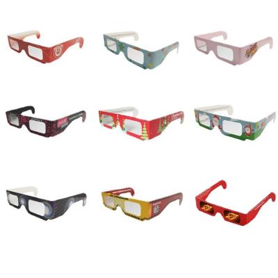 China 13500 Lines Customized Paper Diffraction Glasses Rave Glass Paper Heart, Rainbow Glass Effects Spiral Total 9 Paper Holographic Frame for sale