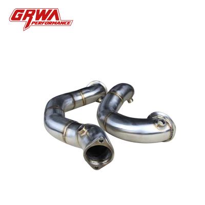 China High Quality Polishing Stainless Steel Parts GRWA Exhaust Pipe For BMW 135i 335i E82 E87 E81 E90 E91 E92 N54 for sale