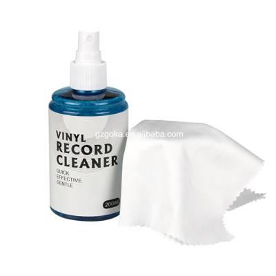 China Liquid Vinyl Record Spray 200ml Vinyl Record Cleaner Cloth 2in1 Spray Cleaner Kit for sale