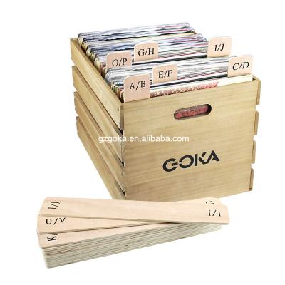 China 13in1 Vinyl Record Plywood Record Dividers Wooden Record Display Display/Storage/Collection For Vinyl Record for sale