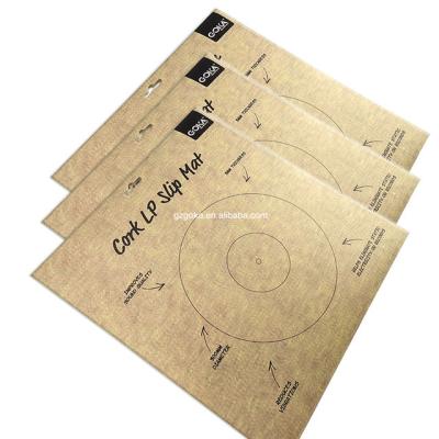 China Middle Deepen Recess for Cork Labels Design Cork LP Cork Labels Design Cork Slip Mat High Quality Record Slip Mat Vinyl Record Player Turntable Soft Mat for sale