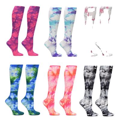 China QUICK DRY Women's Custom Socksmate 100 Tie Dye Socks White Keen High Compression Sublimation Mens Copper Socks for sale