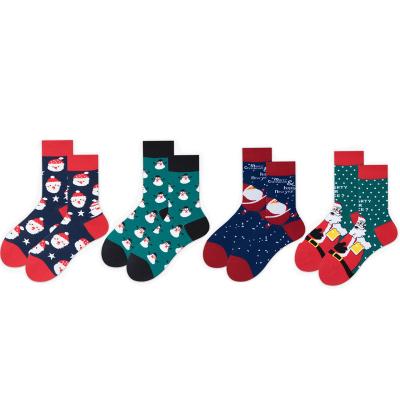 China Wholesale Socksmate QUICK DRY Cotton For Woman Santa Claus Chrismas Fashion Crew Custom Santa Claus Dress Socks for sale