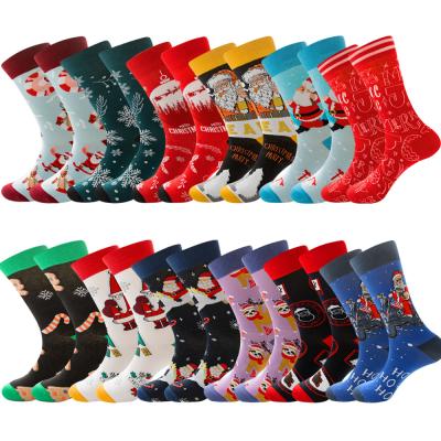 China QUICK DRY Socksmate Suitable For Autumn And Winter Christmas Stocking Male Milu Deer Santa Claus Snow Sock for sale