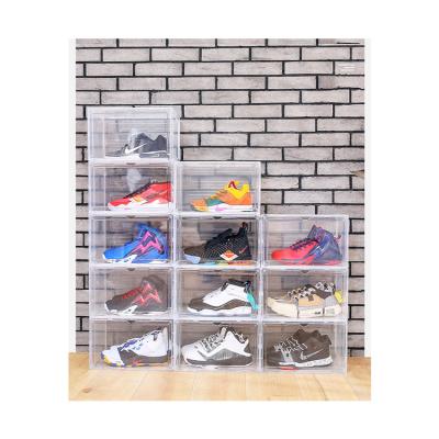 China Multifunctional Transparent Plastic Folding Shoe Container Storage Box for sale