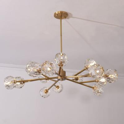 China American style Antique Brass Chandelier with Copper Accents for Traditional Living and Dining Rooms Crystal Ceiling Light Fixture for sale