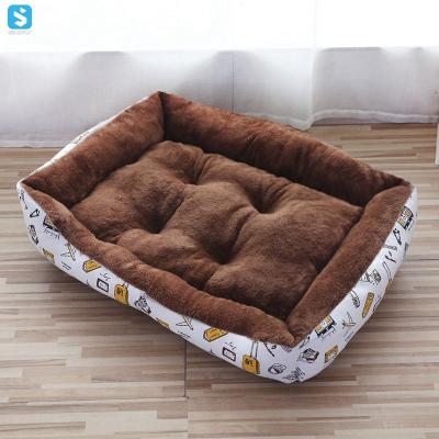 China Wholesale Multi Size Orthopedic Memory Foam Pet Beds Protector Stocked Calming Soothing Pet Bed Soft Pet Beds and Accessories for sale