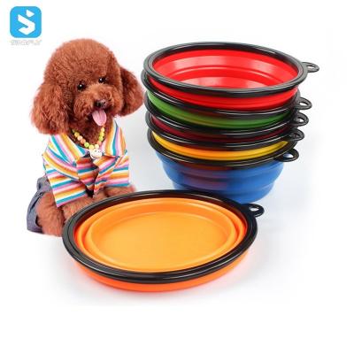 China Hot Selling Viable Folding Pet Bowls For Cats And Dogs Colorful Pet Food Bowls And Large Feeders Pet Bowl for sale