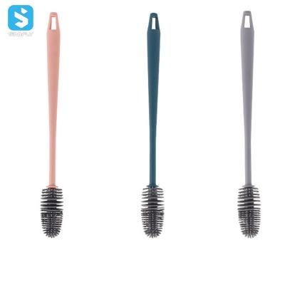 China Stocked Custom Silicone Bottle Cleaning Brush Baby Bottle Cleaning Brush Baby Bottle Cleaning Brush for sale