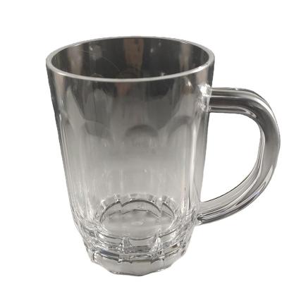 China Custom 12oz Chinese factory transparent unbreakable plastic beer mugs custom wholesale unbreakable for sale