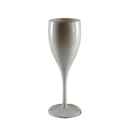 China Factory Wholesale Reusable Unbreakable Porcelain 5 Ounce Glass Champagne Tumbler Coupes White PC Reusable Plastic Tumbler Cup 150ml for sale