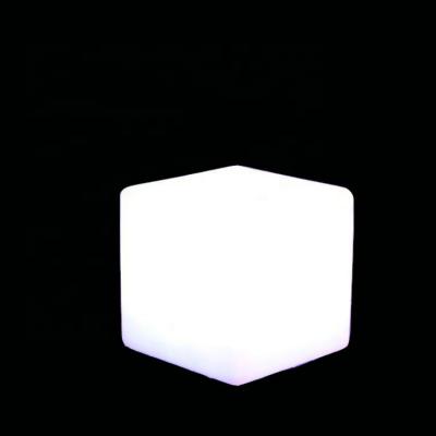 China Plastic Bar Chair LED Furniture Led Cube Seat With Lighting for sale