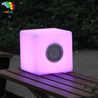 China No Best Selling Led Light Cube Blue Tooth Speaker for sale