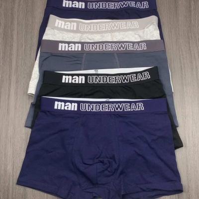 China High Quality Custom Cotton Mens Breathable Boxer Shorts Letters Big Size Young Men Comfortable Boxer Briefs for sale