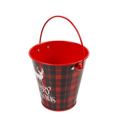 China Europe Children's Toy Bucket Candy Christmas Day Storage Iron Bucket for sale