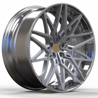 China Full Paint Aluminum 2 Piece Deep Concave Alloy Forged Wheel Rims 6 Hole 20x11 Fit For Fast Car for sale