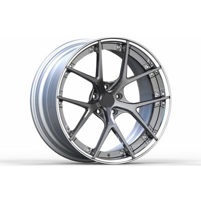 China China Manufacturers Supply 19 Hole 5*112 Inch 5 Silver Alloy Wheel Aluminum Custom Forged Rim For Car for sale