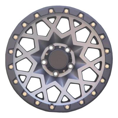 China [Ready To Ship] TL1467 Glstar aluminum mesh design frosted bronze offroad 9.0J inch and 12 cb 71.6 wheel 17 pcd 5*127 offroad wheel for sale